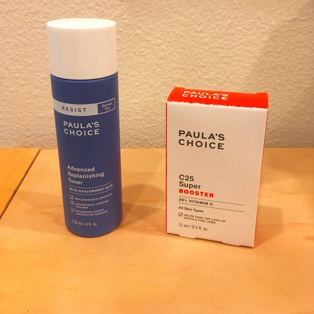 Paula's Choice Vitamin C Booster and Replenishing Toner Set New